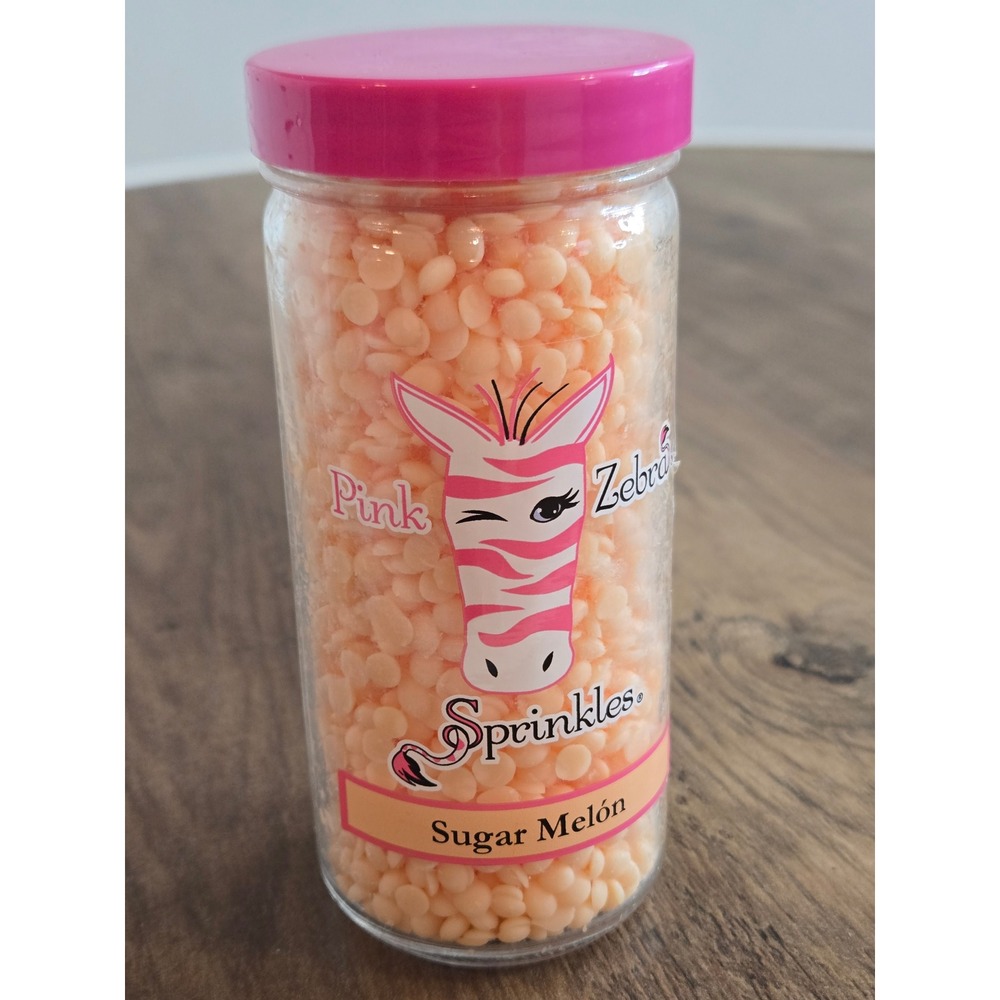 Pink Zebra Sprinkles Sugar Melon Scented Soy Wax Melts 3.75oz Jar NEW